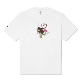 Men”s Converse Sports Round Neck Breathable Short Sleeve White